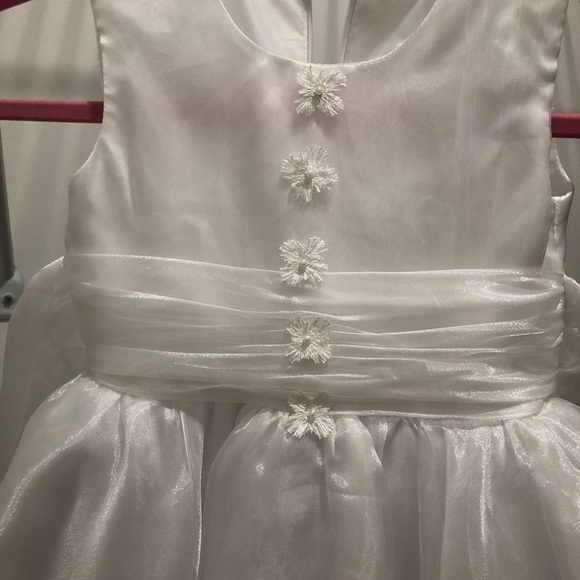 Designer Hand-made organza flower girl dress - Picture 2 of 4